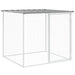 Chicken Cage with Roof Light Grey 203x98x90 Cm Galvanised