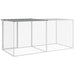 Chicken Cage with Roof Light Grey 203x98x90 Cm Galvanised