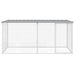 Chicken Cage with Roof Light Grey 203x98x90 Cm Galvanised