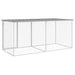 Chicken Cage with Roof Light Grey 203x98x90 Cm Galvanised