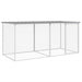 Chicken Cage with Roof Light Grey 203x98x90 Cm Galvanised