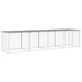 Chicken Cage with Roof Light Grey 403x98x90 Cm Galvanised