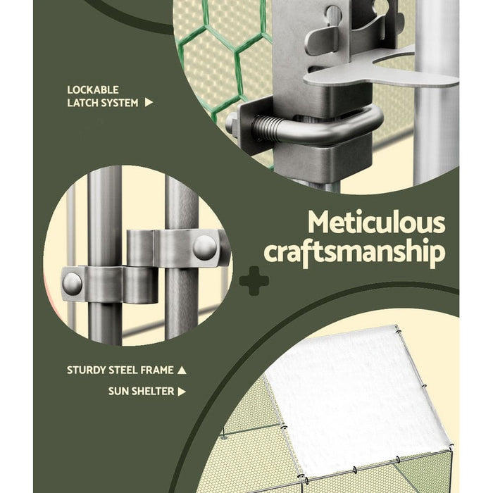 Chicken Coop Cage Run Rabbit Hutch Large Walk in Hen House