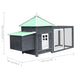 Chicken Coop with Nest Box Grey Solid Firwood Oibkno