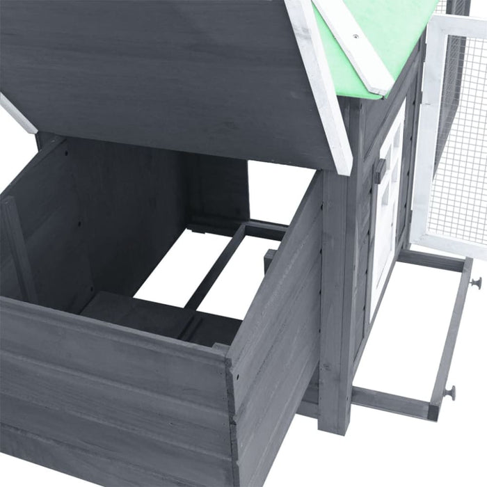 Nz Local Stock-chicken Coop with Nest Box Grey Solid