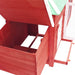 Chicken Coop with Nest Box Red Solid Firwood Oibknt