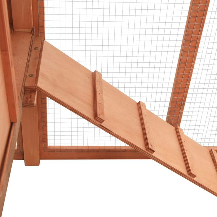 Chicken Coop with Nest Box Solid Fir Wood Oibnla