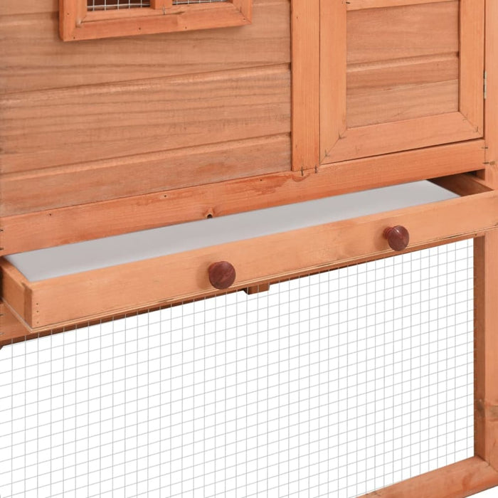 Chicken Coop with Nest Box Solid Fir Wood Oibnla
