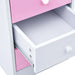 Children Drawing Study Desk Tiltable Pink and White Xniaai