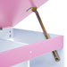 Children Drawing Study Desk Tiltable Pink and White Xniaai