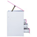 Children Drawing Study Desk Tiltable Pink and White Xniaai
