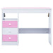Children Drawing Study Desk Tiltable Pink and White Xniaai