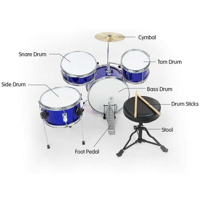 Children’s 4pc Drum Kit - Blue