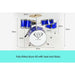 Children’s 4pc Drum Kit - Blue
