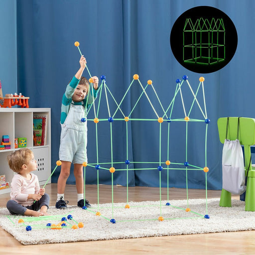 Children’s Fort Building Kit Builkitt Innovagoods 155 Pieces