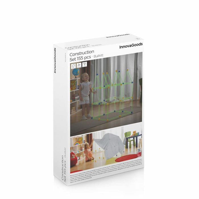 Children’s Fort Building Kit Builkitt Innovagoods 155 Pieces