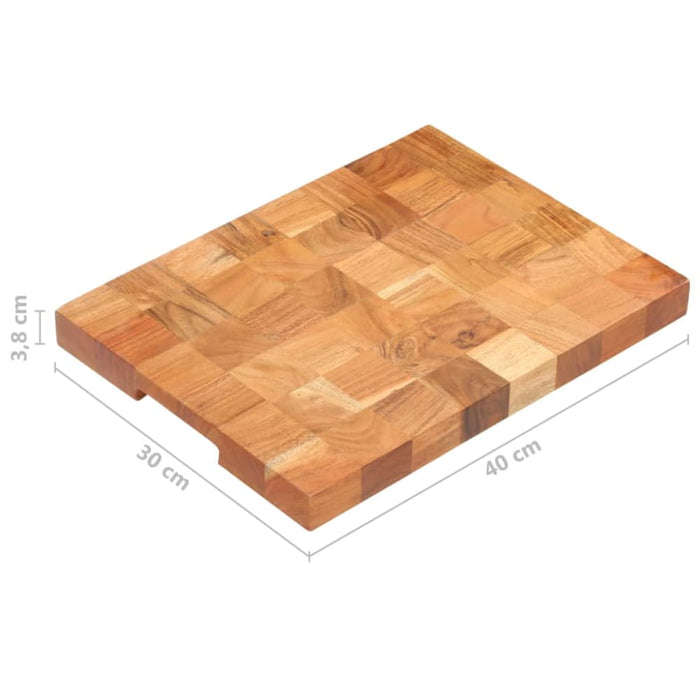 Chopping Board 40x30x3.8 Cm Solid Acacia Wood Xnlpio