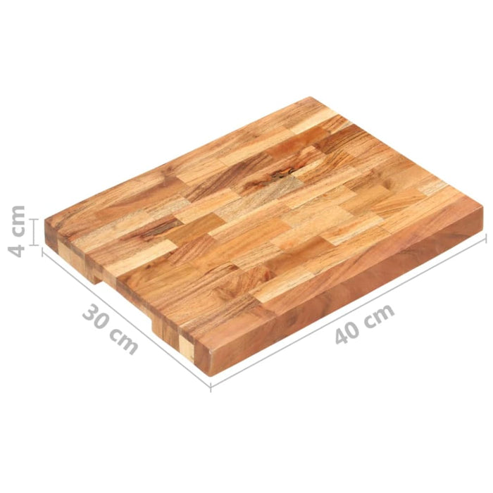 Chopping Board 40x30x4 Cm Solid Acacia Wood Xnlpln