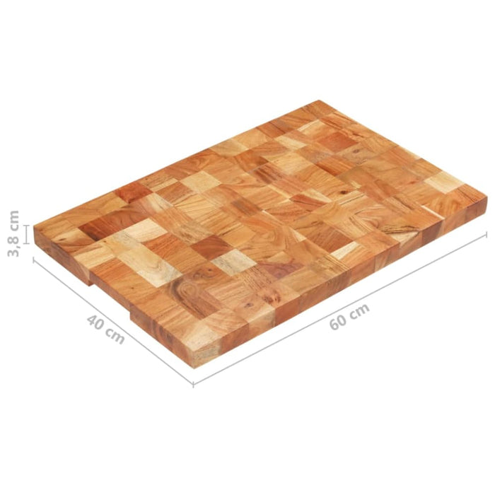 Chopping Board 60x40x3.8 Cm Solid Acacia Wood Xnlpit