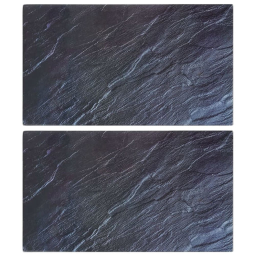 Chopping Boards 2 Pcs with Natural Stone Pattern Tempered