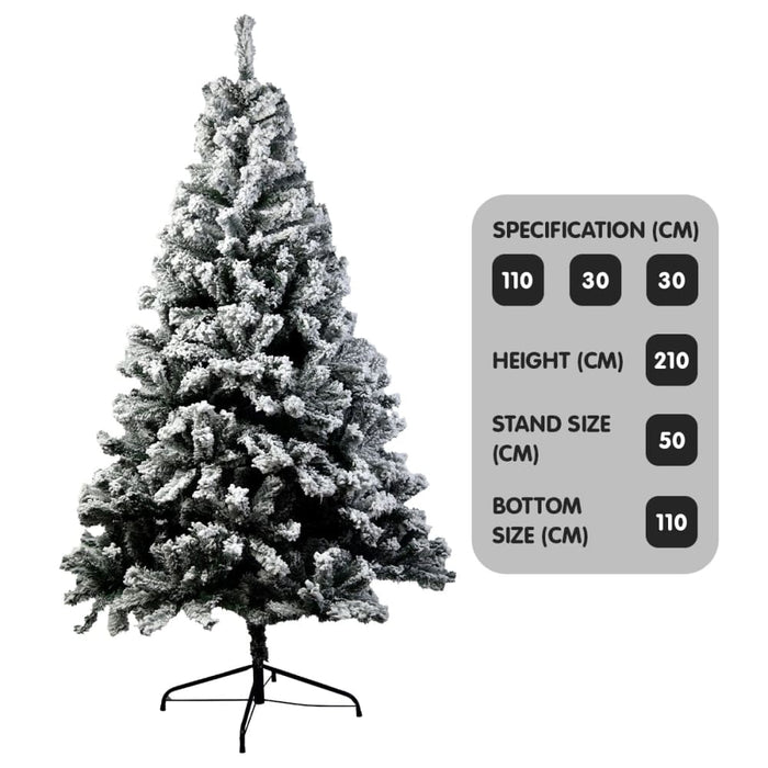 Christabelle Snow-tipped Artificial Christmas Tree 2.1m