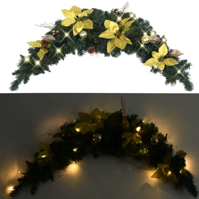 Christmas Arch with Led Lights Green 90 Cm Pvc Txopok