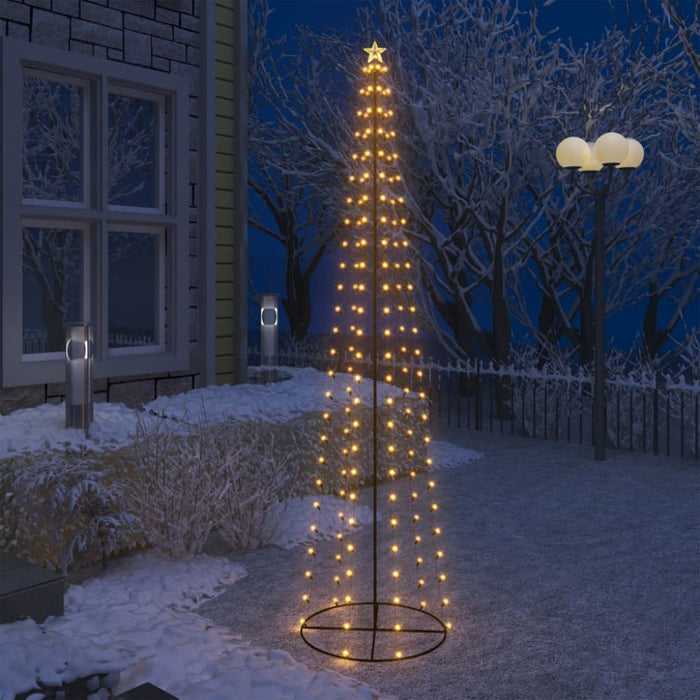 Christmas Cone Tree 136 Warm White Leds Decoration 70x240