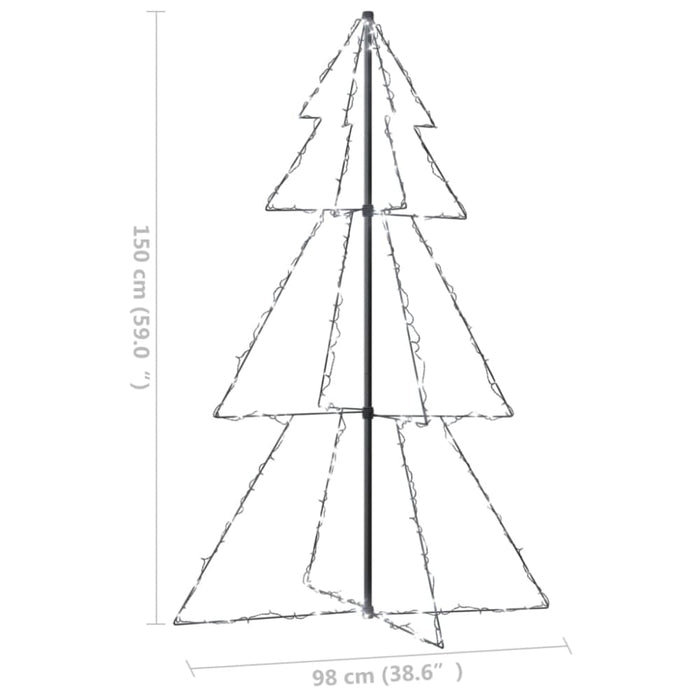 Christmas Cone Tree 200 Leds Indoor and Outdoor 98x150 Cm