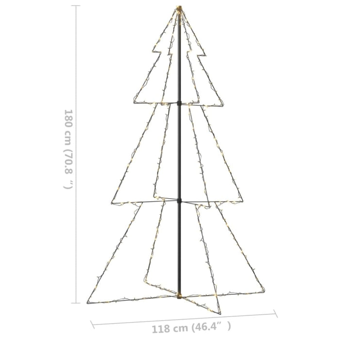 Christmas Cone Tree 240 Leds Indoor and Outdoor 118x180 Cm
