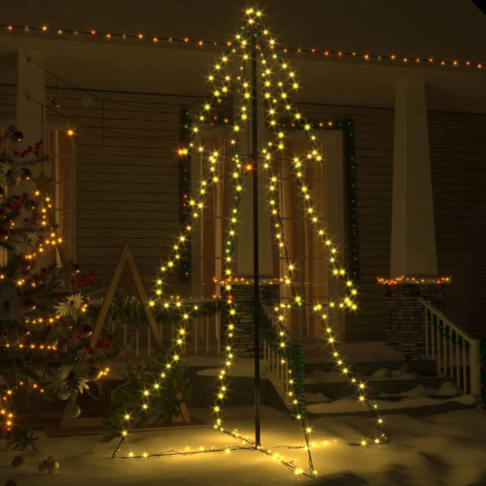 Christmas Cone Tree 240 Leds Indoor And Outdoor 118x180 Cm