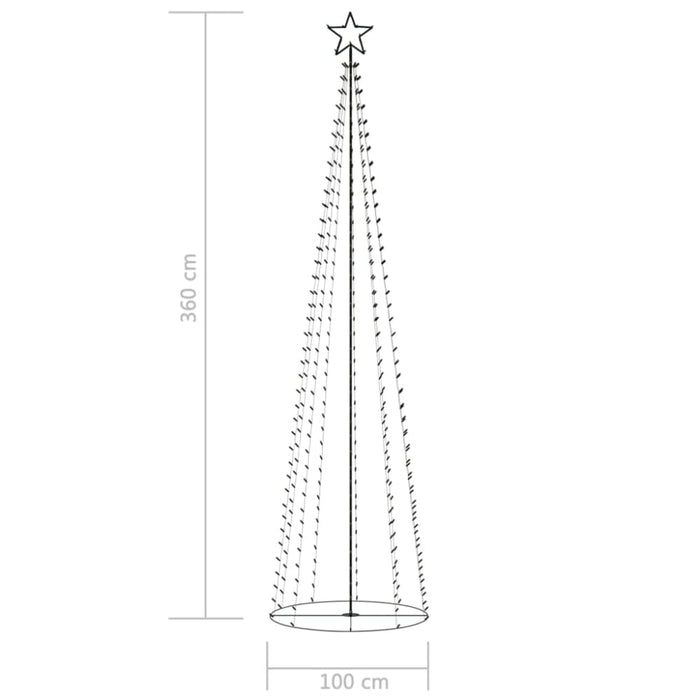 Christmas Cone Tree 400 Warm White Leds Decoration 100x360