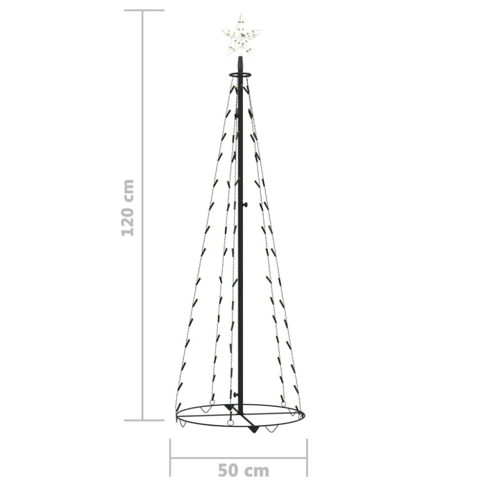 Christmas Cone Tree 70 Warm White Leds Decoration 50x120 Cm