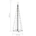 Christmas Cone Tree 70 Warm White Leds Decoration 50x120 Cm