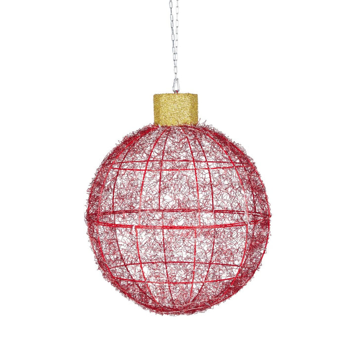 Christmas Display Bauble With Red Lights - Indoor/outdoor