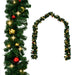 Christmas Garland Decorated with Baubles and Led Lights 10
