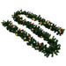 Christmas Garland Decorated With Baubles And Led Lights 10