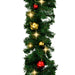 Christmas Garland Decorated with Baubles and Led Lights 10