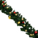 Christmas Garland Decorated With Baubles And Led Lights 20