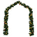 Christmas Garland Decorated With Baubles And Led Lights 5 m