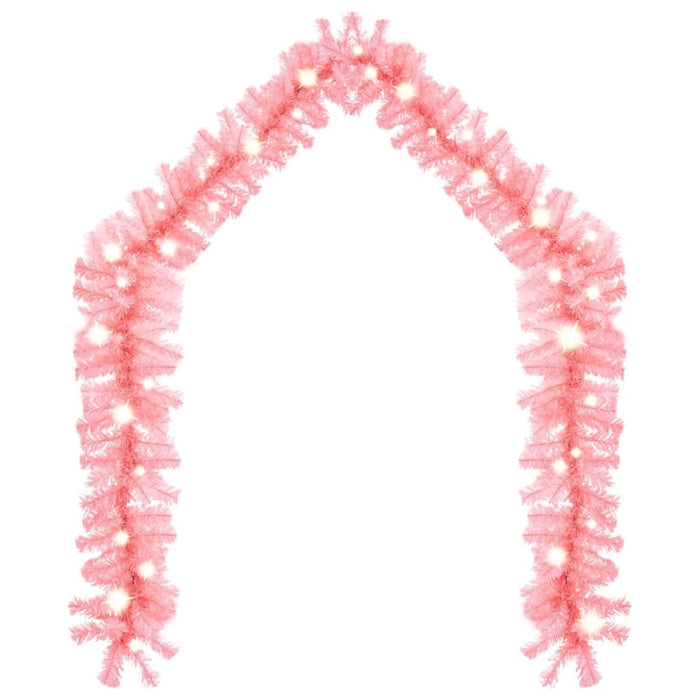 Christmas Garland with Led Lights 10 m Pink Txkokk