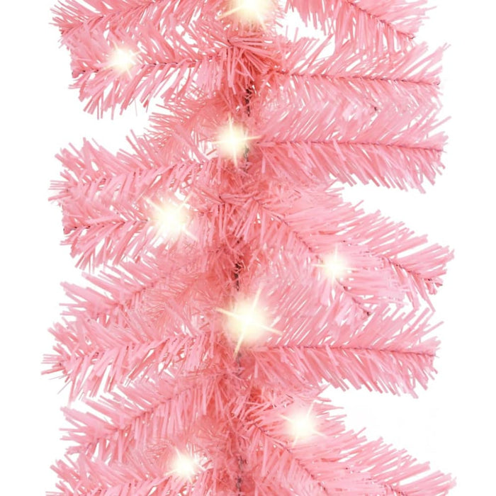 Christmas Garland With Led Lights 10 m Pink Txkokk