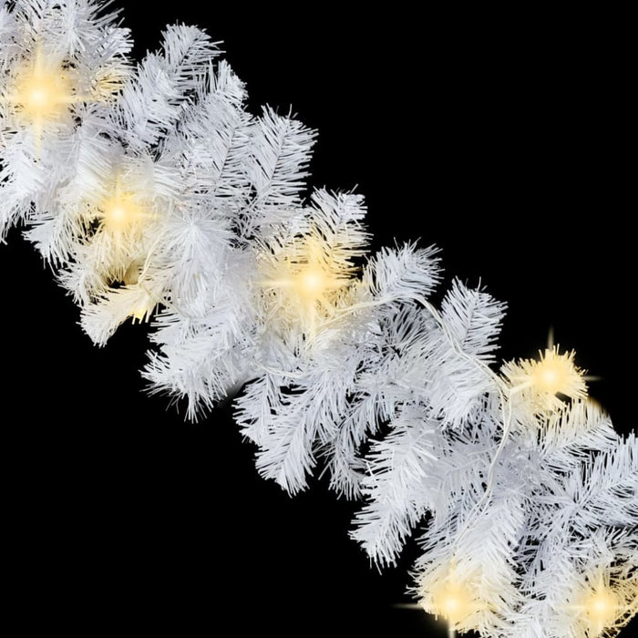 Christmas Garland With Led Lights 10 m White Xnatox