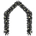 Christmas Garland with Led Lights 20 m Black Txkoko