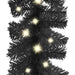 Christmas Garland With Led Lights 20 m Black Txkoko