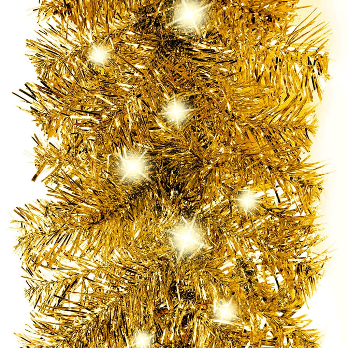 Christmas Garland with Led Lights 20 m Gold Txkxbt