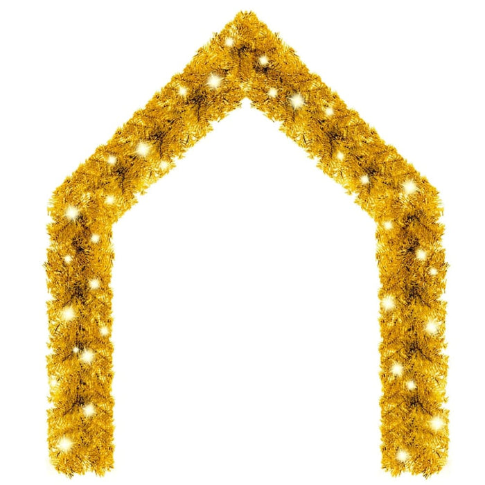 Christmas Garland with Led Lights 20 m Gold Txkxbt