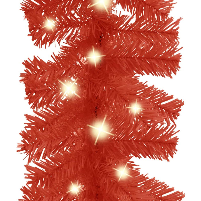 Christmas Garland with Led Lights 20 m Red Txkoki