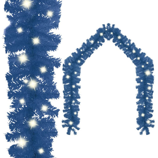 Christmas Garland With Led Lights 5 m Blue Txkokx