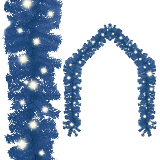 Christmas Garland with Led Lights 5 m Blue Txkokx