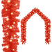 Christmas Garland With Led Lights 5 m Red Txkokp